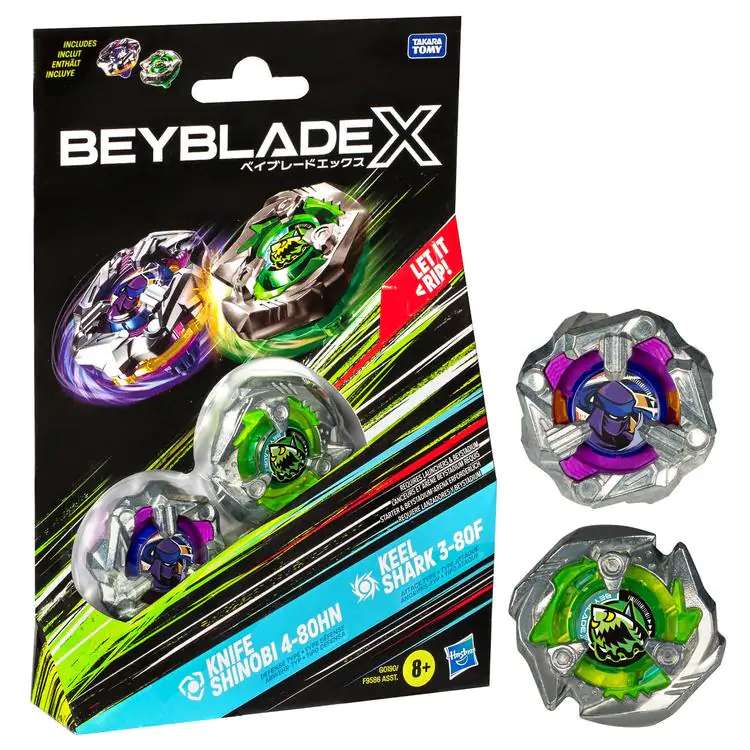 Beyblade X Beat Tyranno 4-70Q & Knife Shinobi 4-80HN joc poza produsului