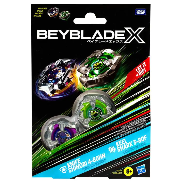 Beyblade X Beat Tyranno 4-70Q & Knife Shinobi 4-80HN joc poza produsului