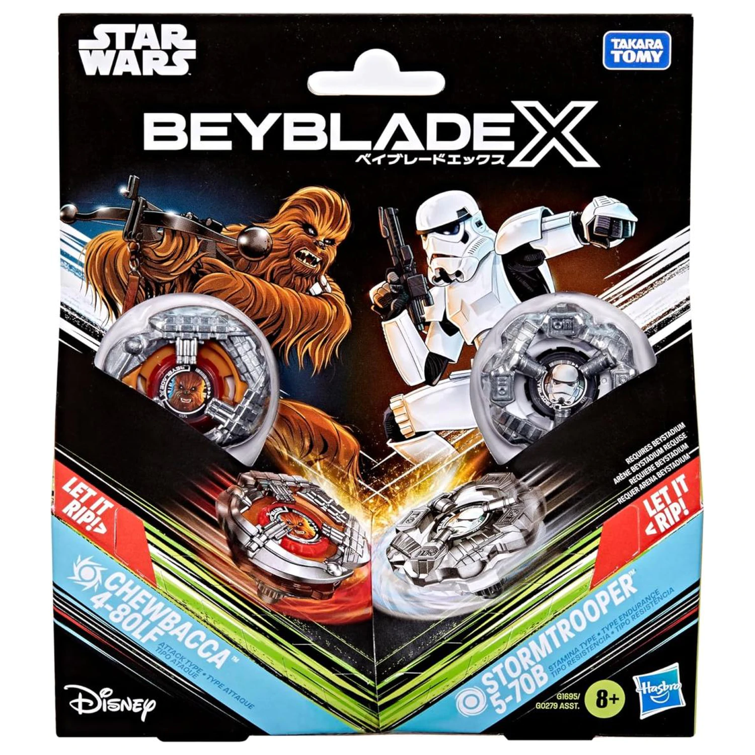 Beyblade X Chewbacca 4-80LF & Stormtrooper 5-70B poza produsului