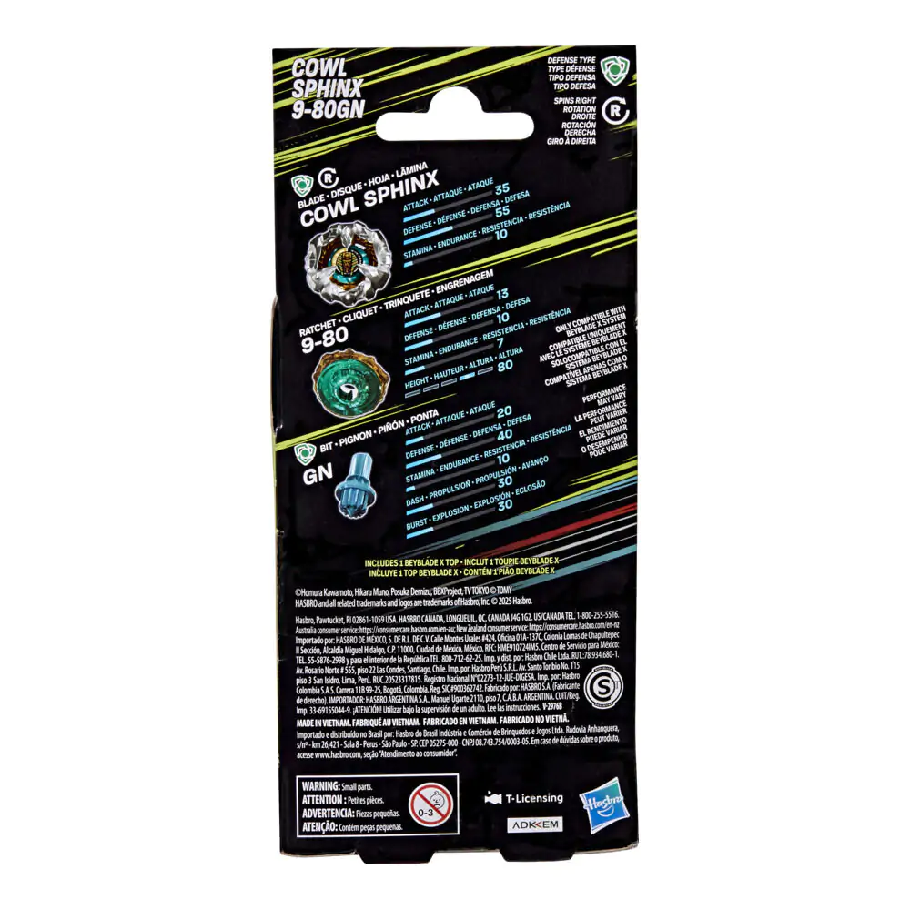 Beyblade X  Cowl Sphinx 9-80GN joc poza produsului