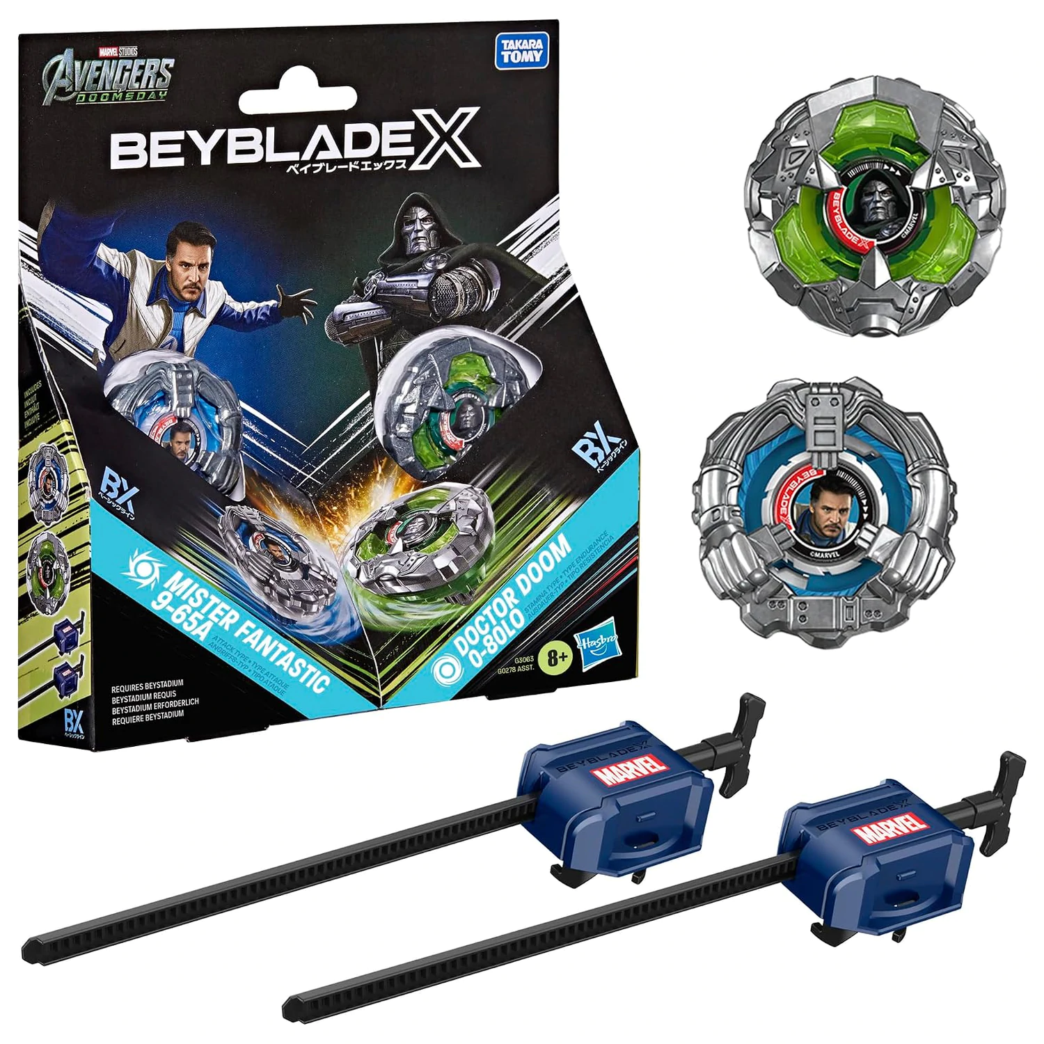 BEYBLADE X Mister Fantastic 9-65A si Doctor Doom 0-80LO poza produsului