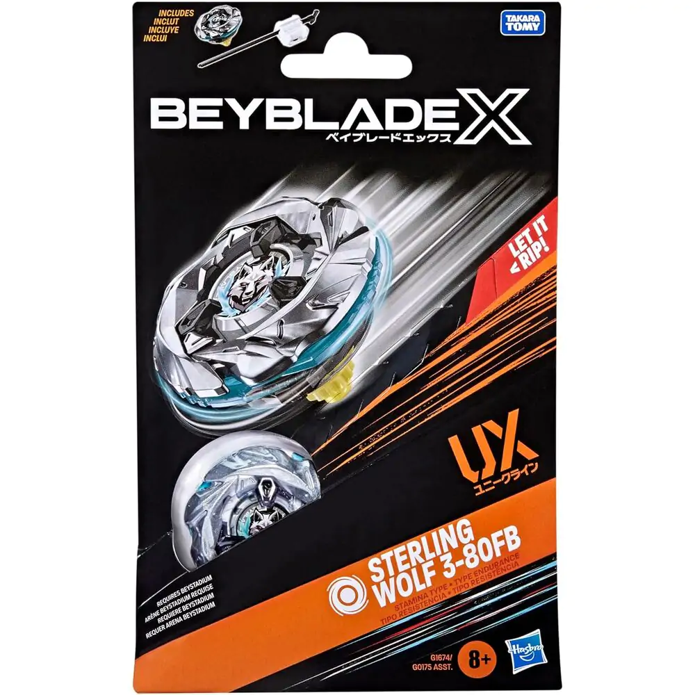 Beyblade X Sterling Wolf 3-80FB UX Kit de start joc poza produsului