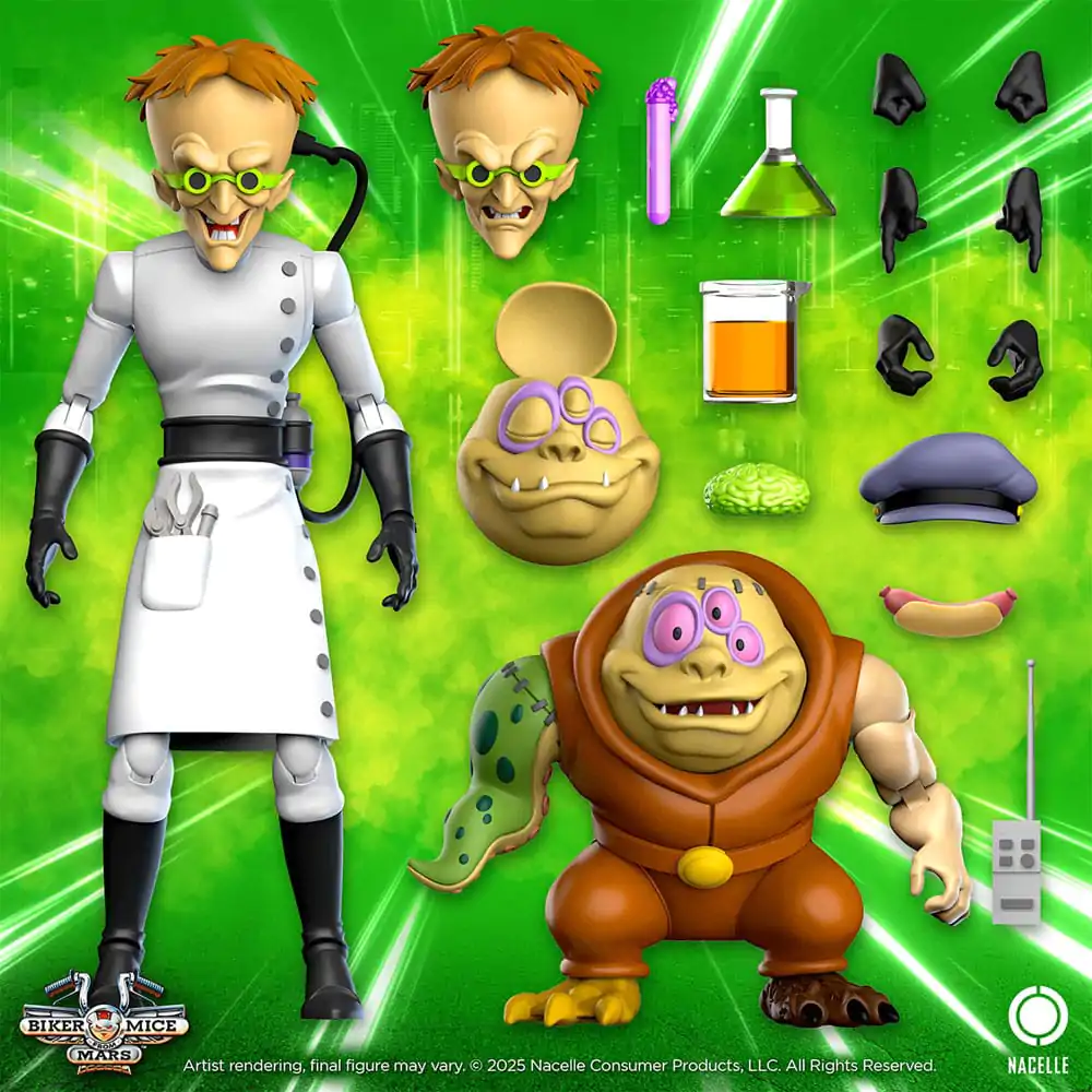 Biker Mice From Mars Action Figure Karbunkle & Fred The Mutant 23 cm figurină poza produsului