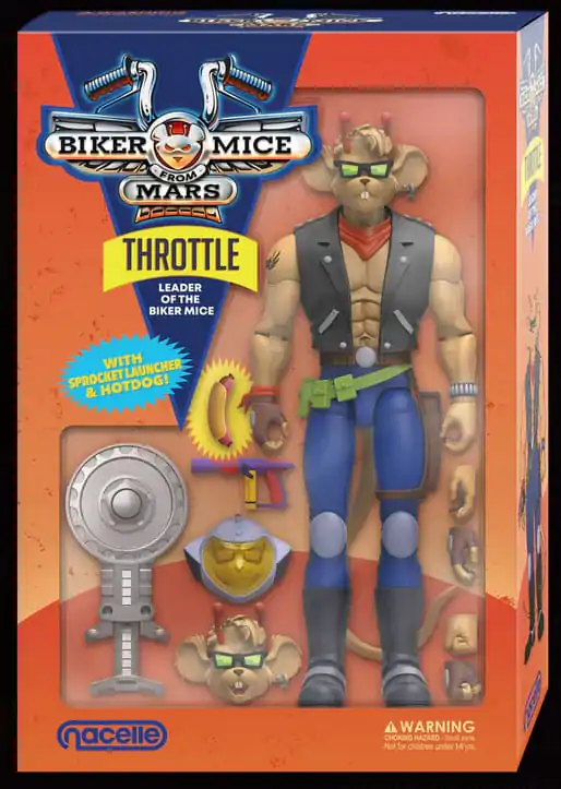 Biker Mice From Mars Figurina de Acțiune Throttle 18 cm poza produsului