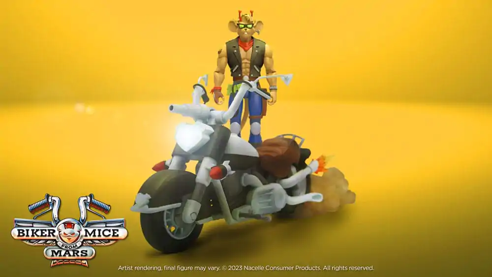 Biker Mice From Mars Vehicle Motocicleta Monstru Marțian a lui Throttle 23 cm poza produsului