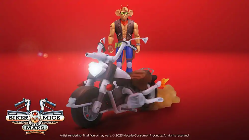 Biker Mice From Mars Vehicle Motocicleta Monstru Marțian a lui Throttle 23 cm poza produsului