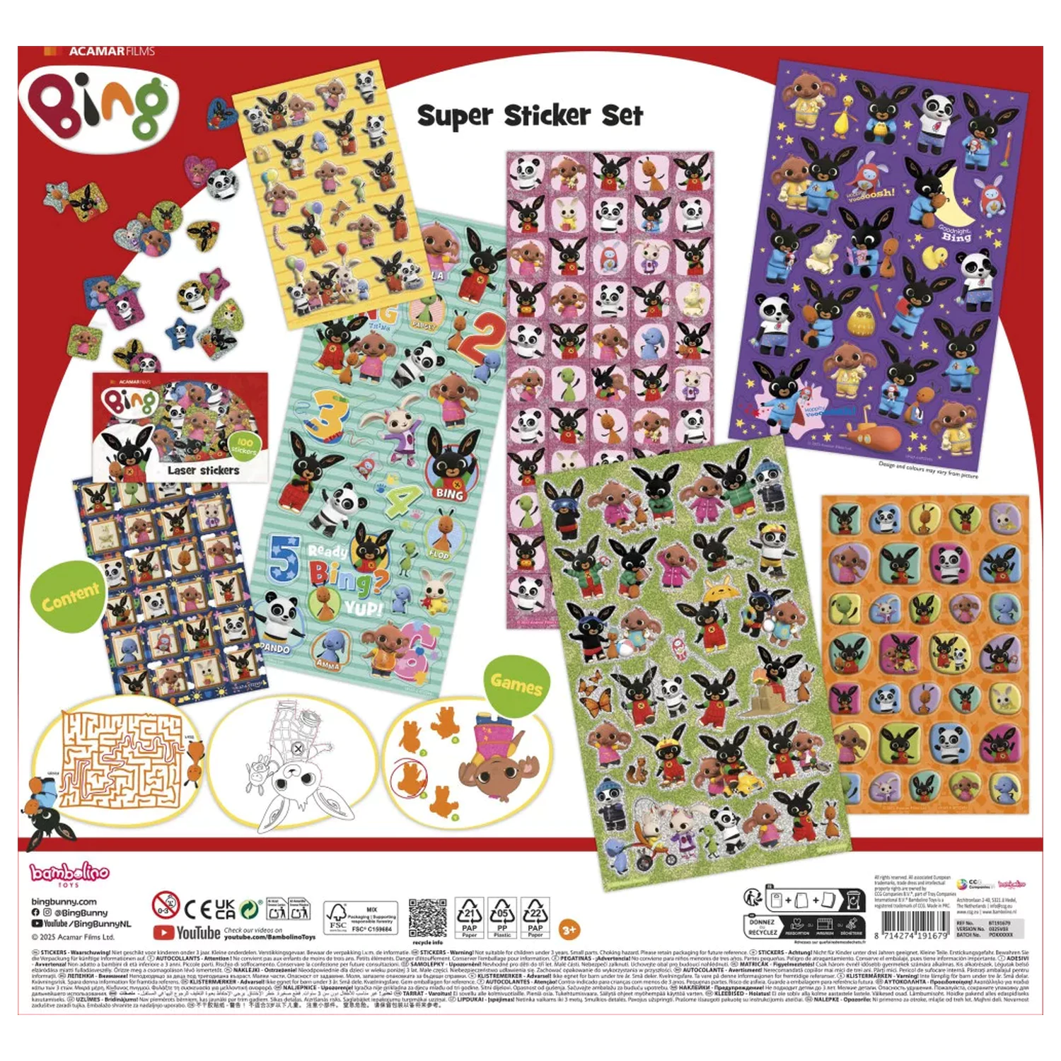 Bing Fun Set de autocolante Super poza produsului