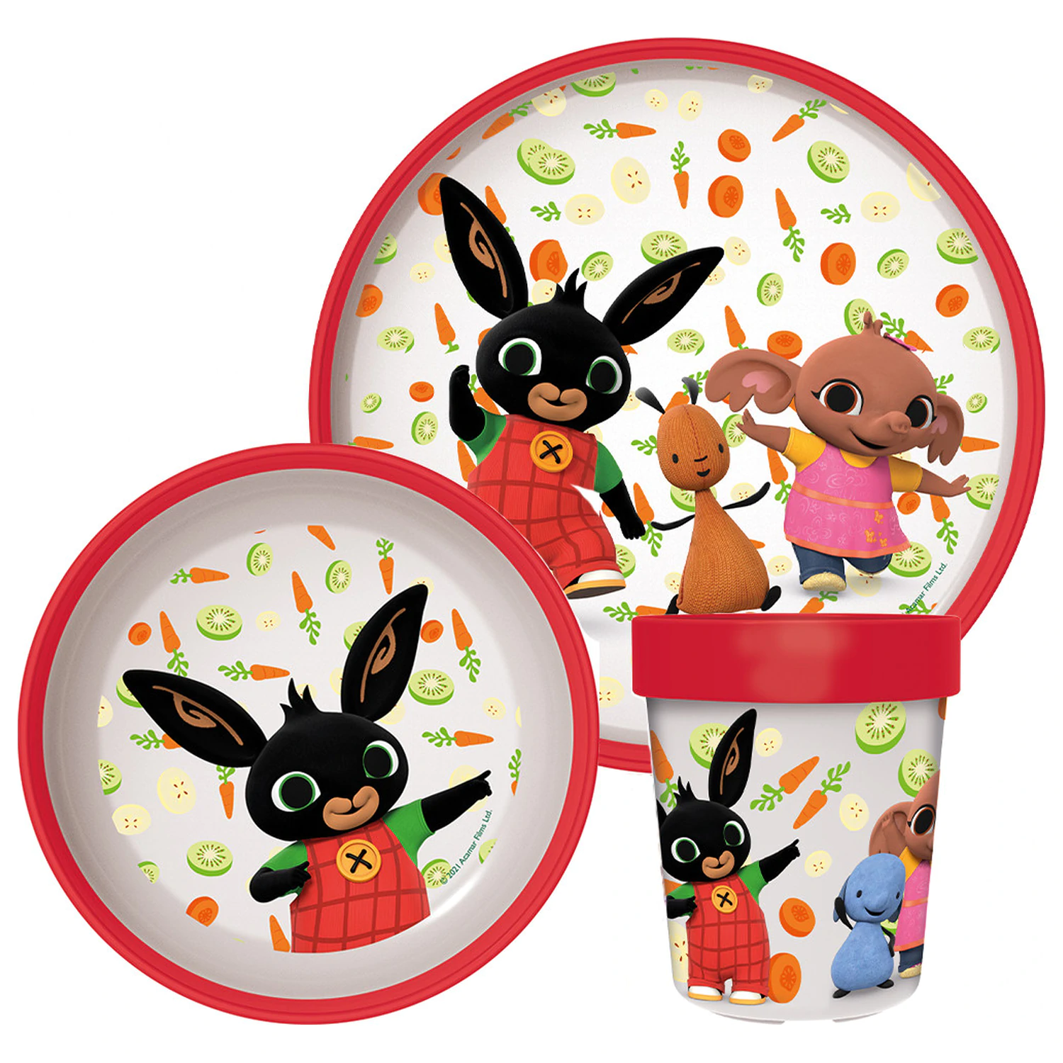 Set de vesela antiderapant Bing Happy Carrots, set de vesela din micro plastic poza produsului