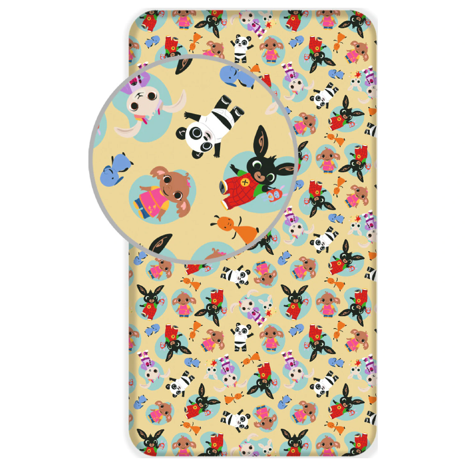 Bing Tiny Town Cearsaf cu elastic 90x200 cm poza produsului