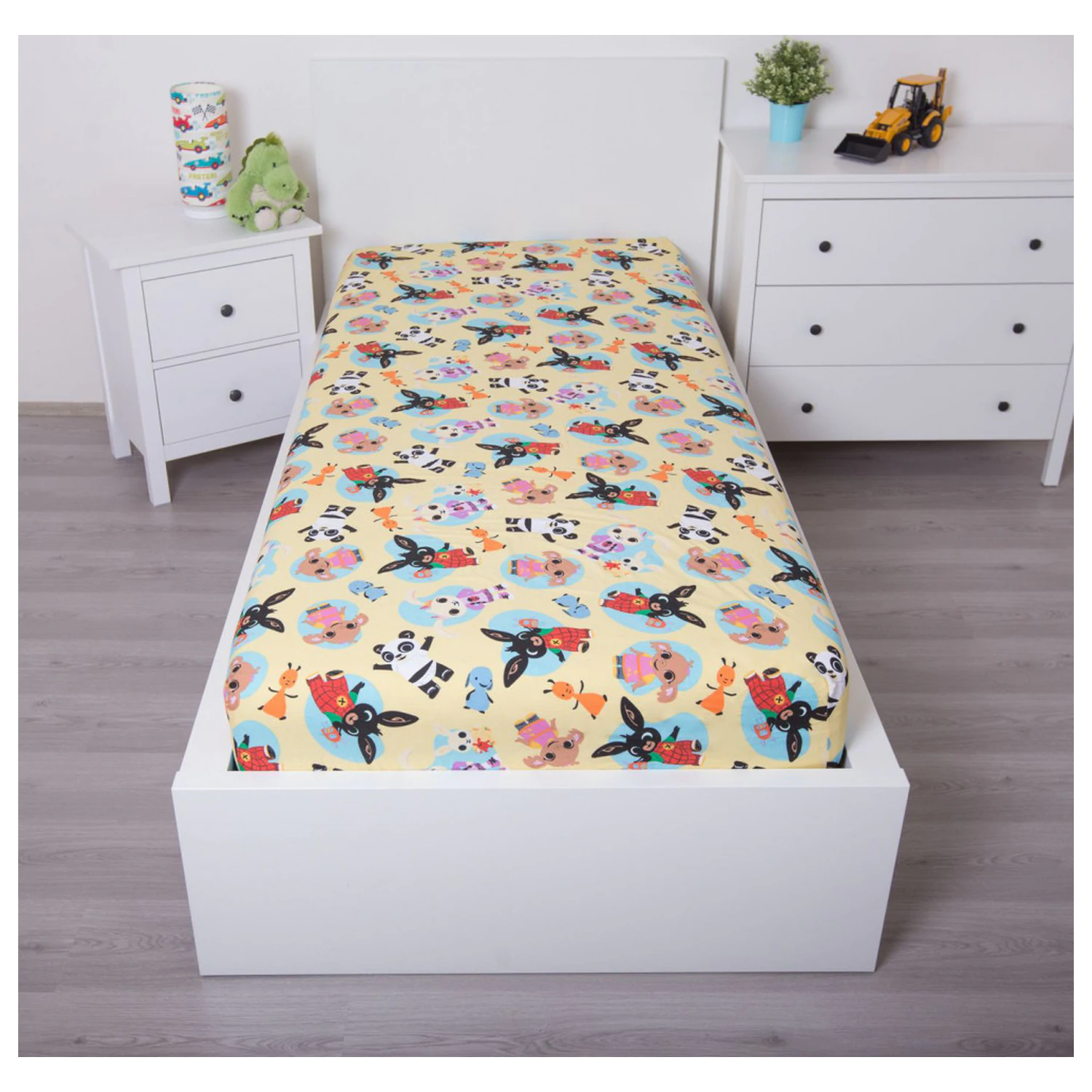 Bing Tiny Town Cearsaf cu elastic 90x200 cm poza produsului