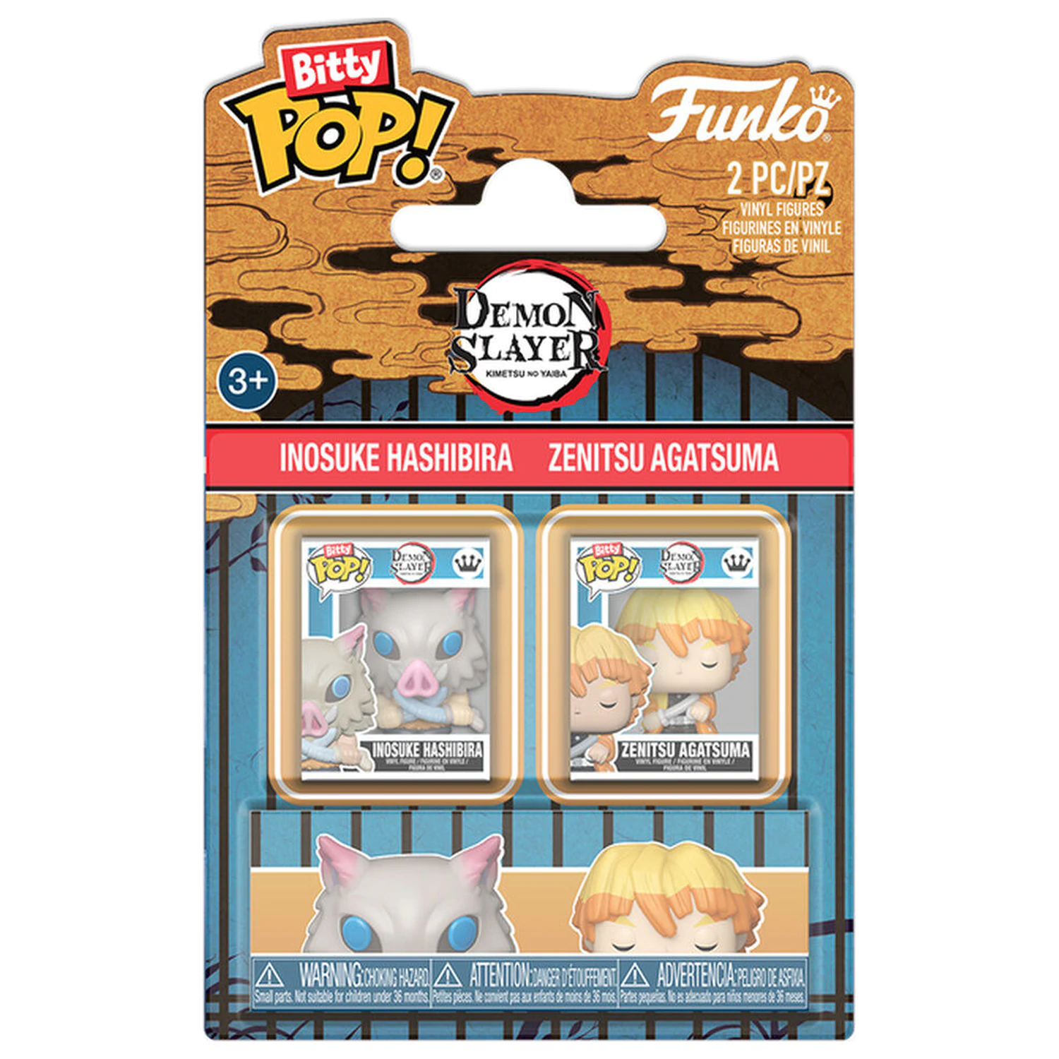 Bitty Funko POP! pachet 2 Demon Slayer Inosuke & Zenitsu poza produsului