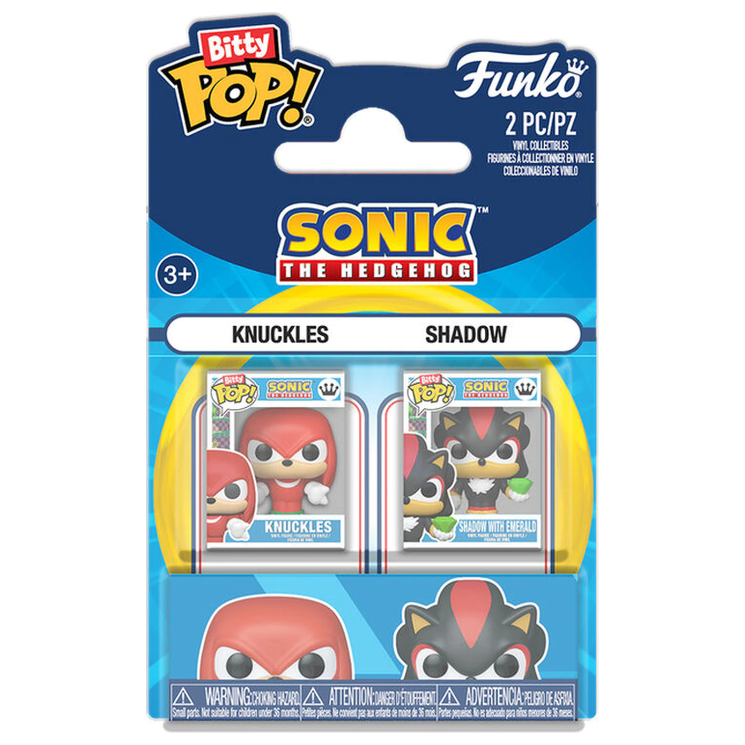 Bitty Funko POP pack 2 figurine Sonic The Hedgehog - Knuckles & Shadow poza produsului