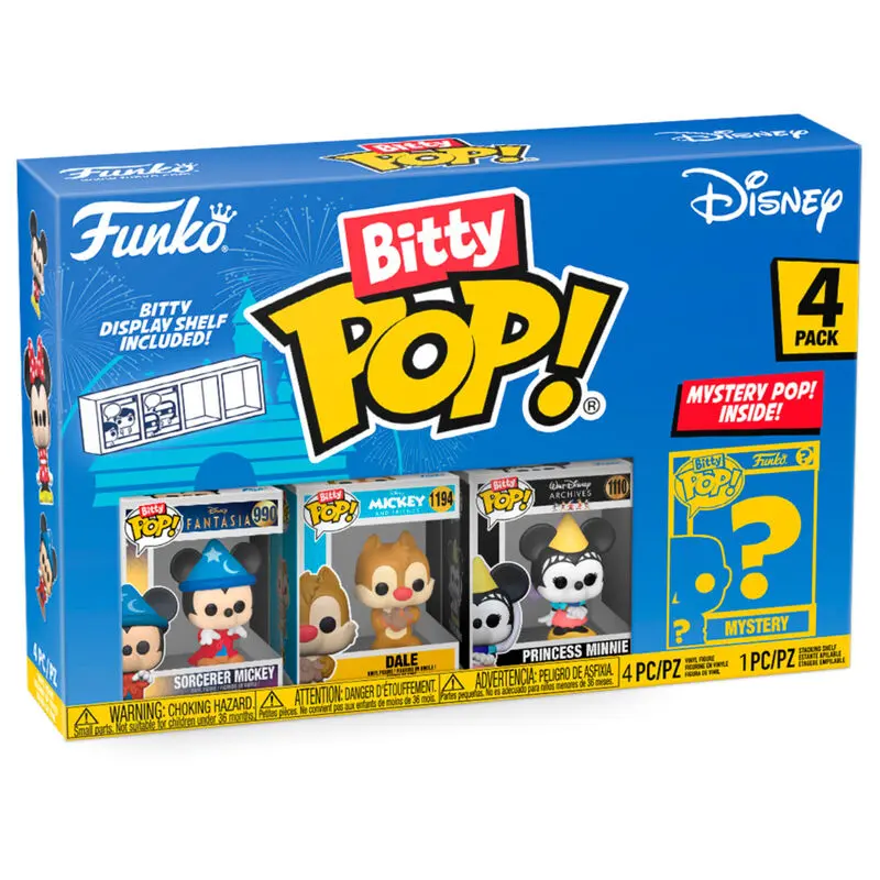 Disney Bitty POP! Figurina vinyl Set de 4 Vrăjitor Mickey 2,5 cm poza produsului