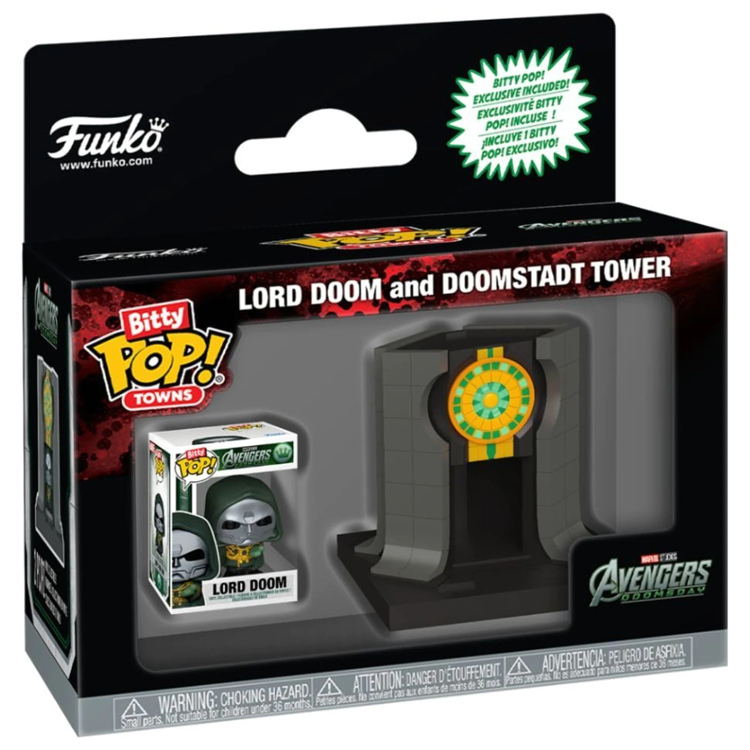Bitty Funko POP figura Ride Marvel Studios Avengers Doomsday Lord Doom And Doomstadt Tower poza produsului