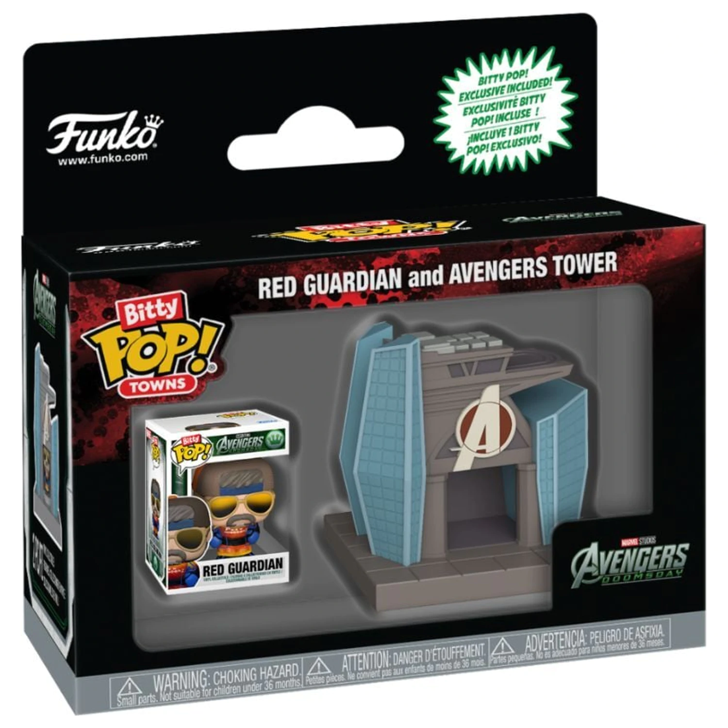 Bitty Funko POP figura Ride Marvel Studios Avengers Doomsday Red Guardian And Avengers Tower poza produsului