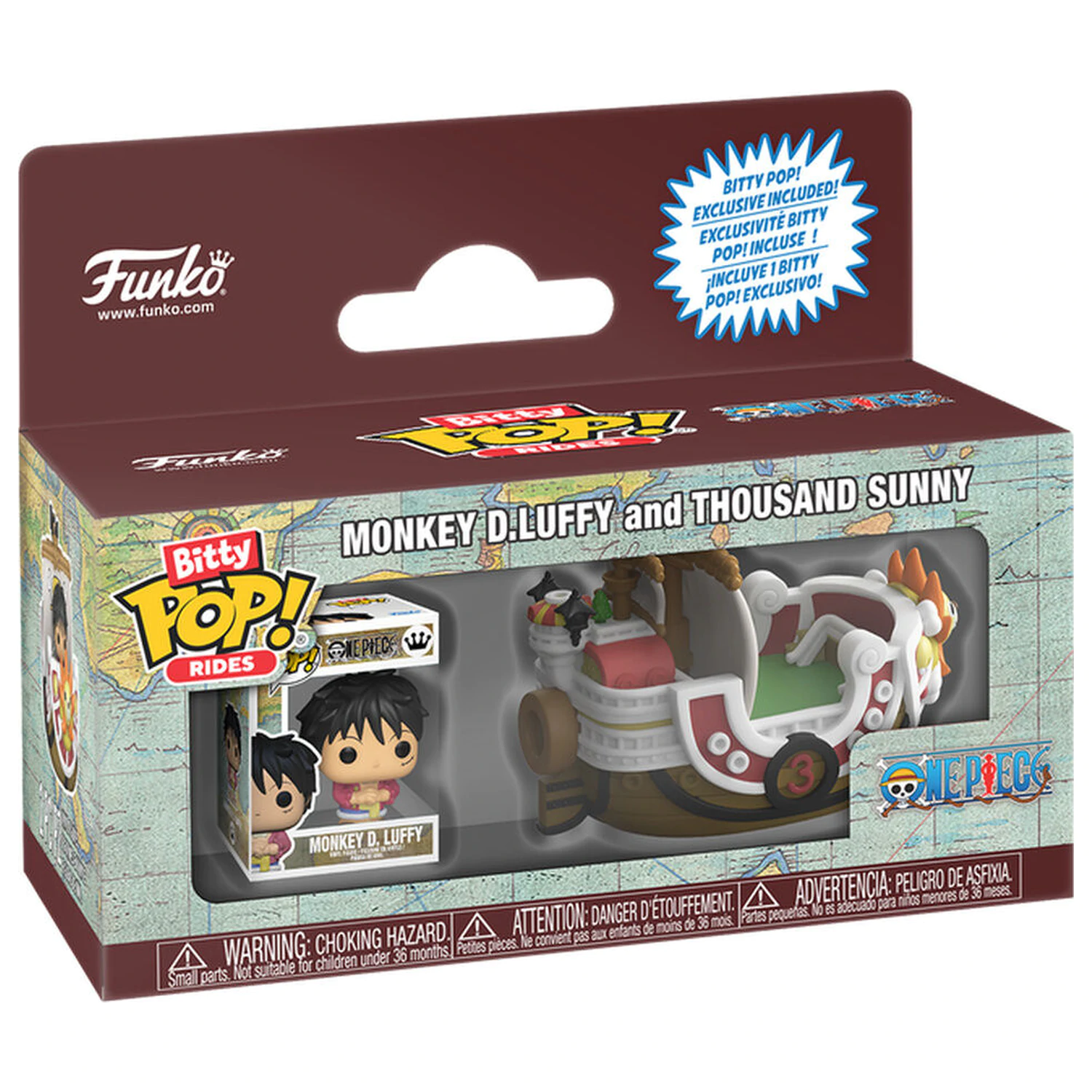 Figurina Funko POP micuta Bitty Ride One Pice Monkey D.Luffy si Thousand Sunny poza produsului