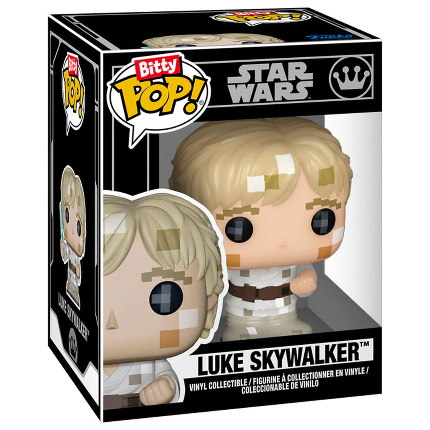 Figurina Bitty Funko POP Star Wars 8 Bit Luke Skywalker si Carcasa Arcade poza produsului