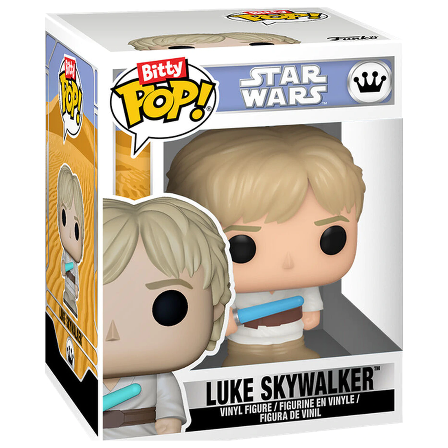 Figurina Bitty Funko POP Star Wars 8 Bit Luke Skywalker si Carcasa Arcade poza produsului
