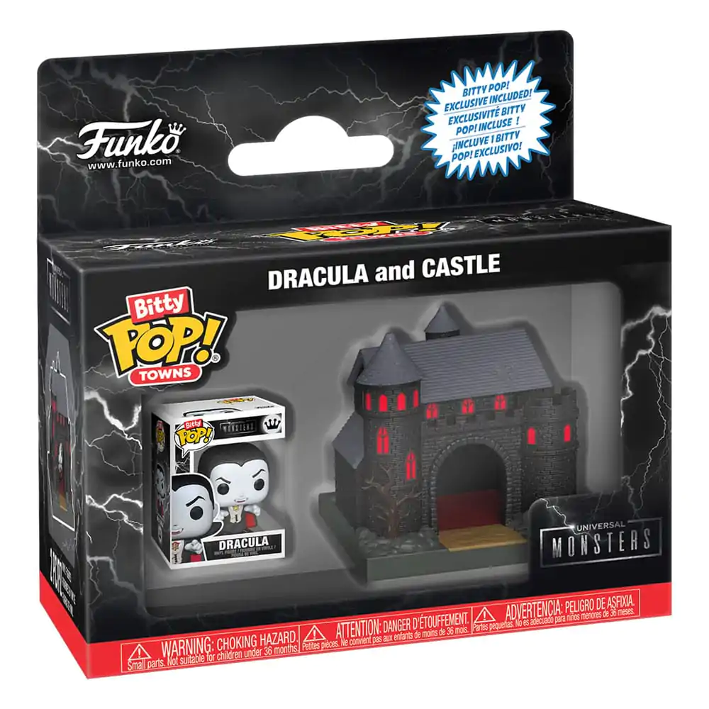 Figurină Bitty Funko POP Town Universal Monsters Dracula and Castle poza produsului