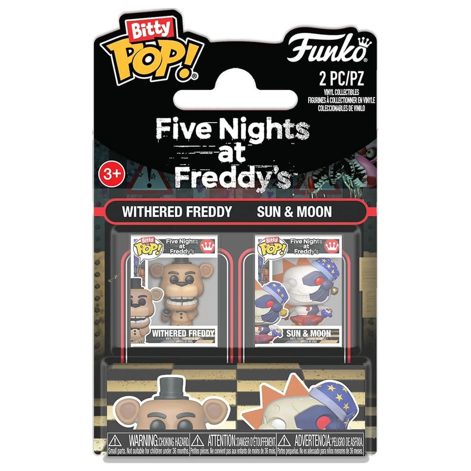 Bitty Funko POP figura pack Five Nights at Freddys Withered Freddy - Sun & Moon poza produsului
