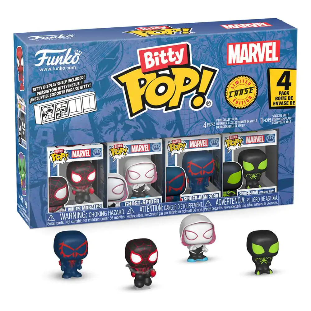 Figurină de vinil Bitty Funko POP Marvel Spider-Man Miles 4 buc Morales poza produsului