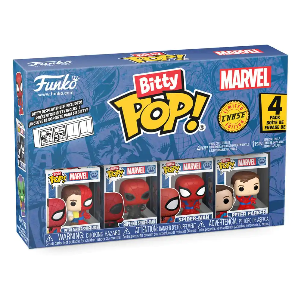Bitty Funko POP Marvel Spider-Man Figurina Vinil 4 buc Parker Split poza produsului