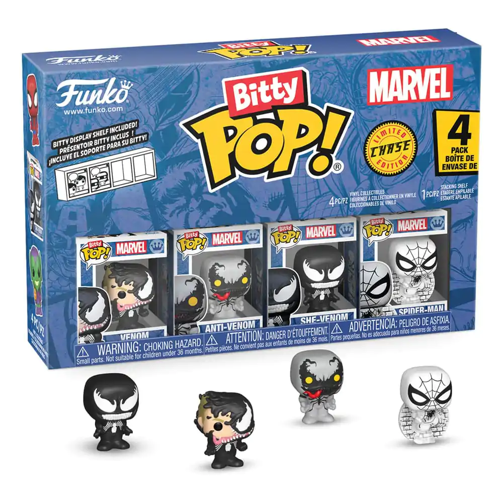 Bitty Funko POP Marvel Spider-Man Vinyl Figure set de 4 Venom poza produsului