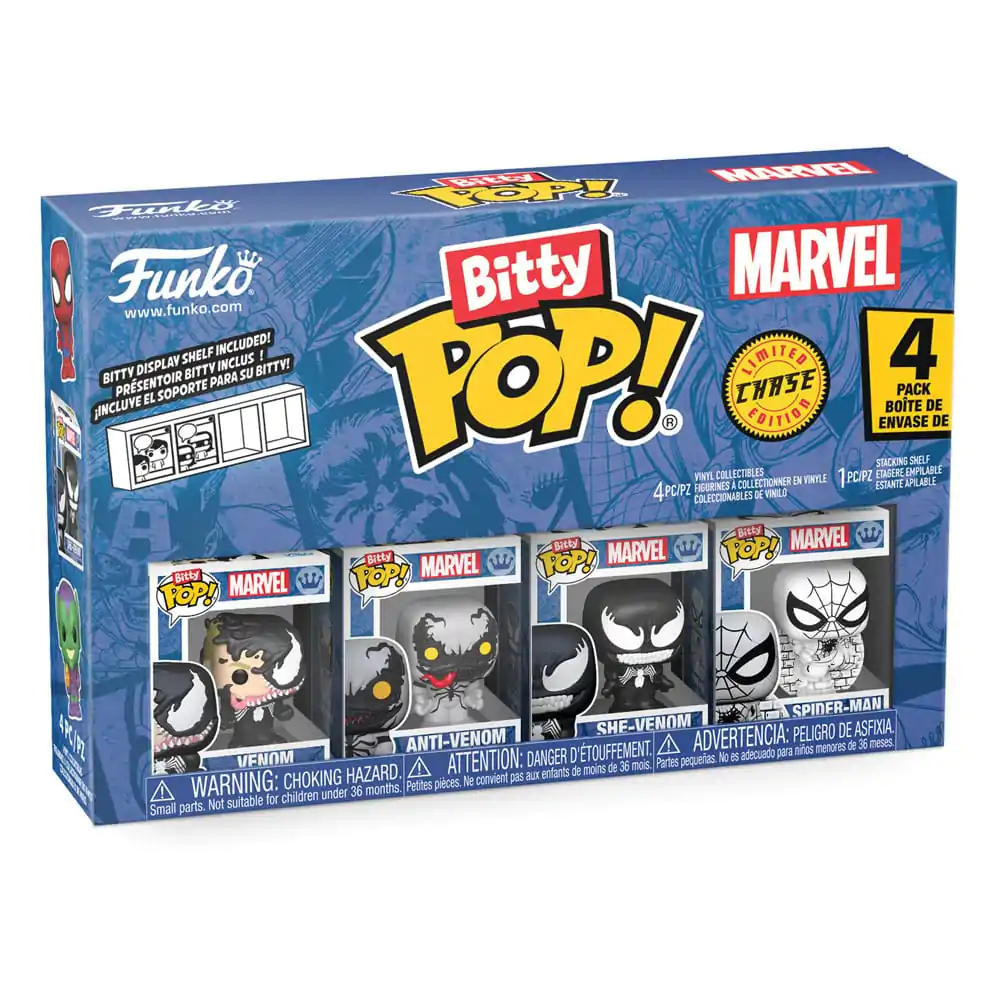 Bitty Funko POP Marvel Spider-Man Vinyl Figure set de 4 Venom poza produsului