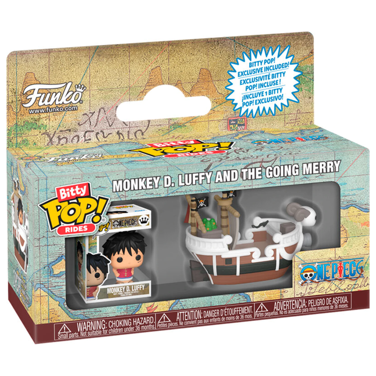 Bitty Funko POP Ride figura One Piece Monkey D. Luffy and the Going Merry poza produsului