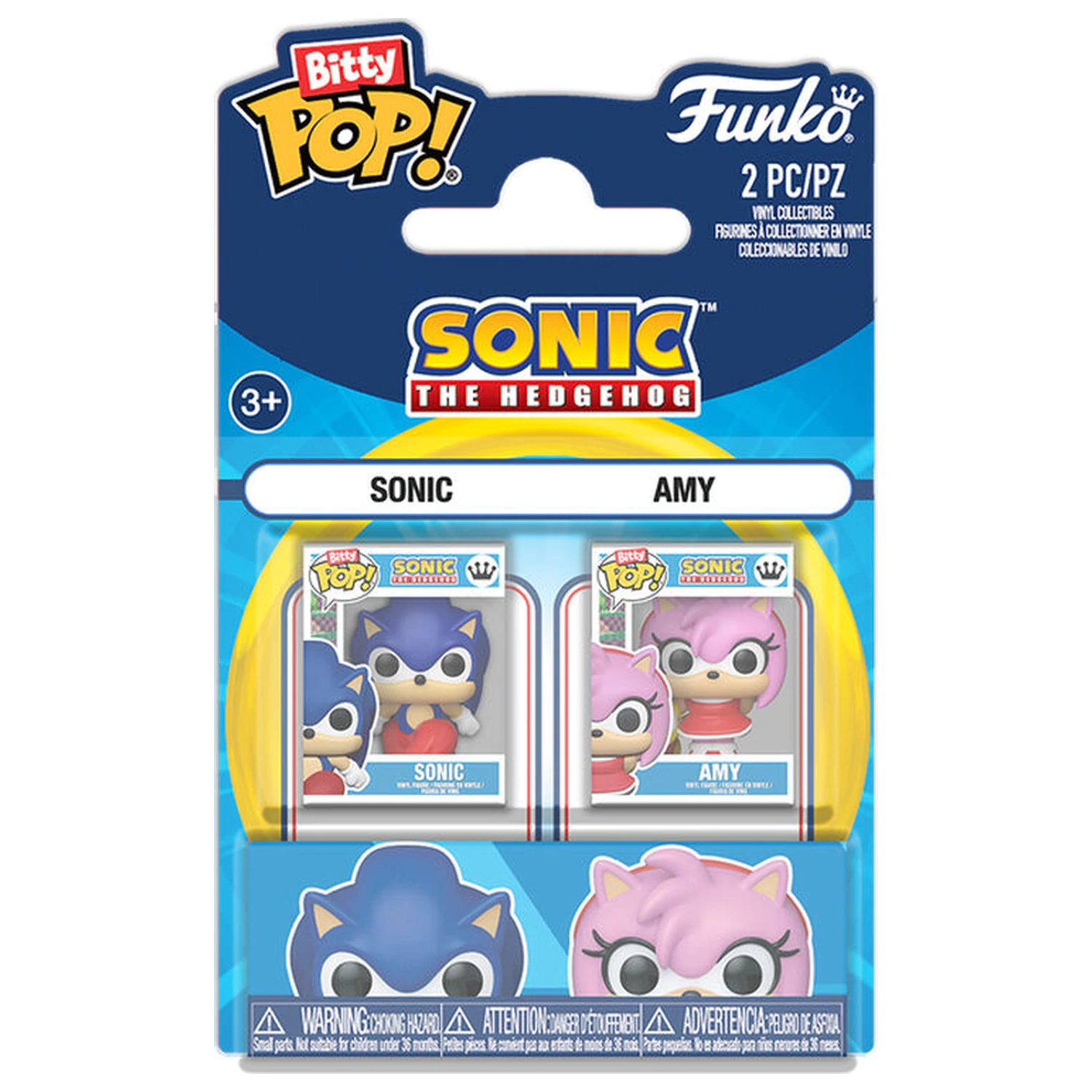 Pachet Bitty Funko POP 2 figurine Sonic The Hedgehog Sonic & Amy Rose poza produsului