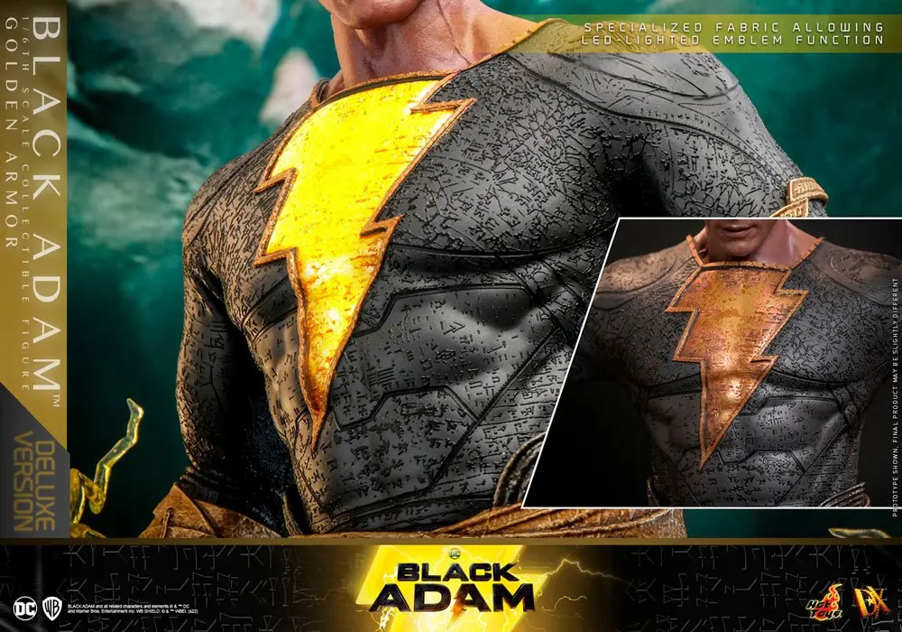 Figurină de acțiune Black Adam DX 1/6 Black Adam (Armură Aurie) Versiune Deluxe 33 cm poza produsului
