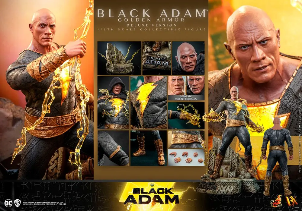 Figurină de acțiune Black Adam DX 1/6 Black Adam (Armură Aurie) Versiune Deluxe 33 cm poza produsului