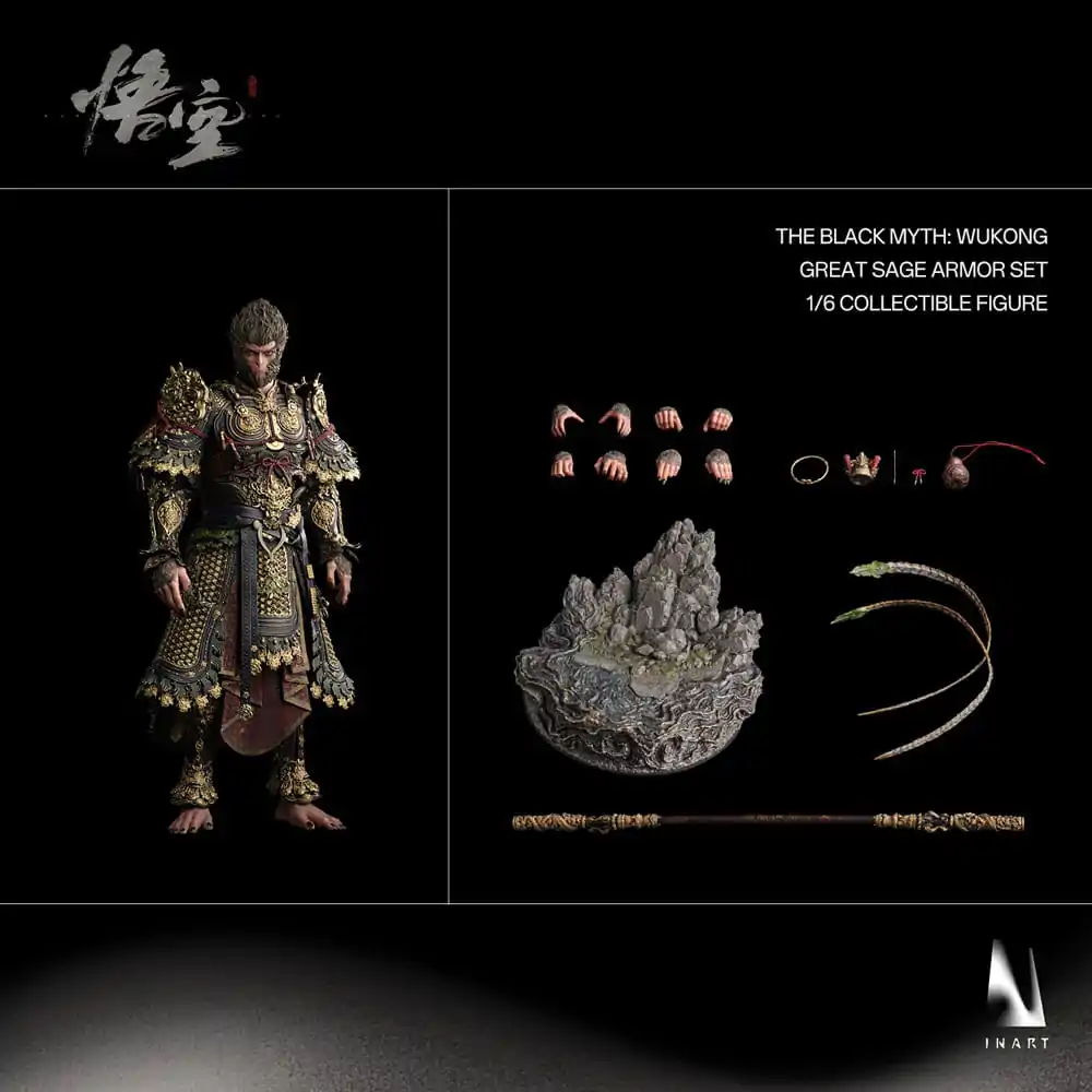 Figurină de acțiune Black Myth: Wukong 1/6 Armură Marele Înțelept Wukong 40 cm poza produsului
