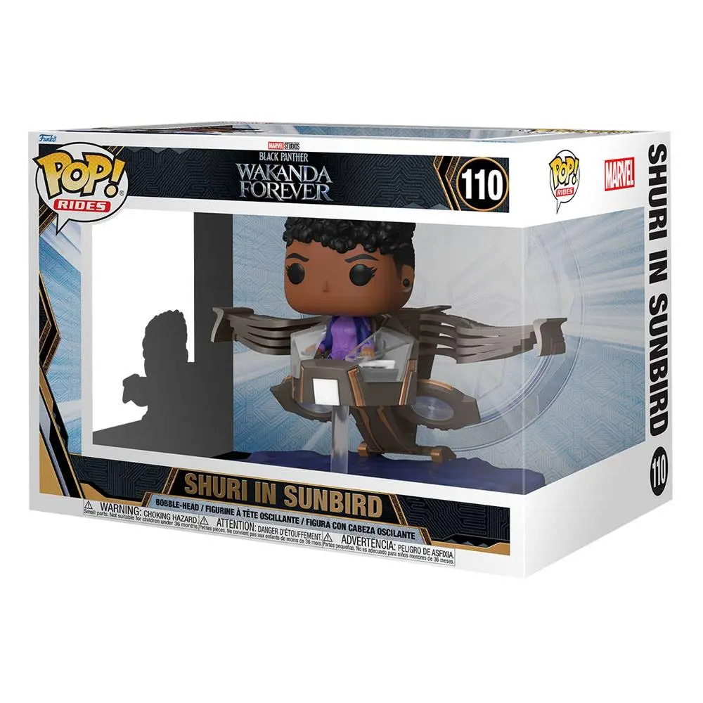 Black Panther: Wakanda Forever POP! Rides Figurina Super Deluxe din vinil Shuri în Sunbird 15 cm poza produsului