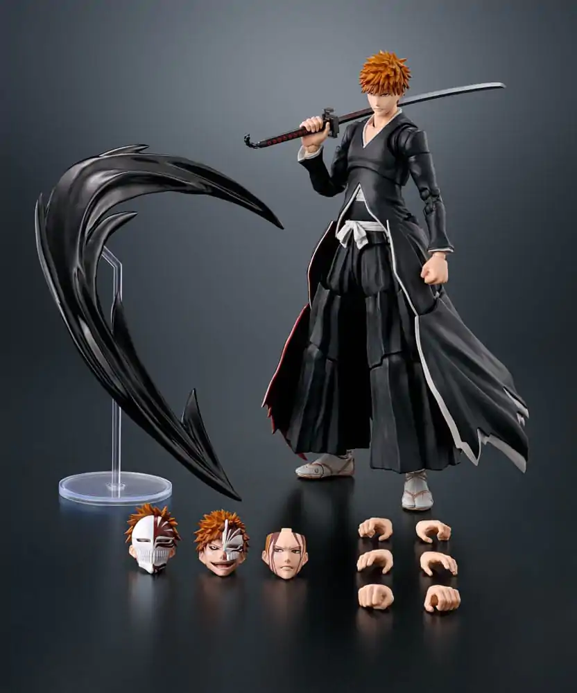 Bleach S.H. Figuarts Figurina de acțiune Ichigo Kurosaki Getsugatensho 15 cm poza produsului