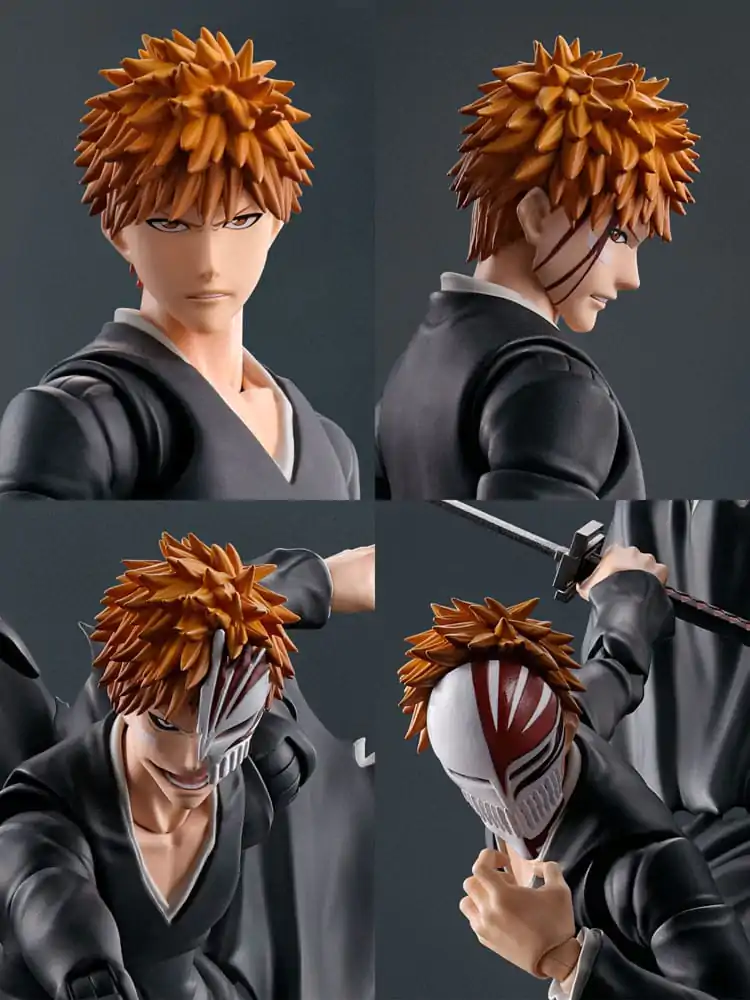 Bleach S.H. Figuarts Figurina de acțiune Ichigo Kurosaki Getsugatensho 15 cm poza produsului