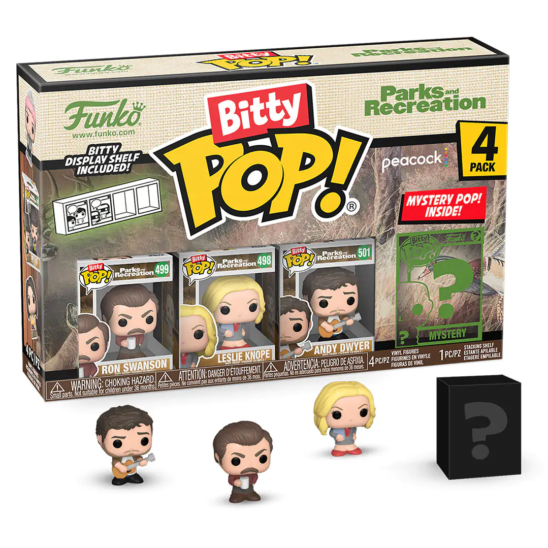 Blister 4 figurine Bitty Funko POP Park and Recreation Ron poza produsului