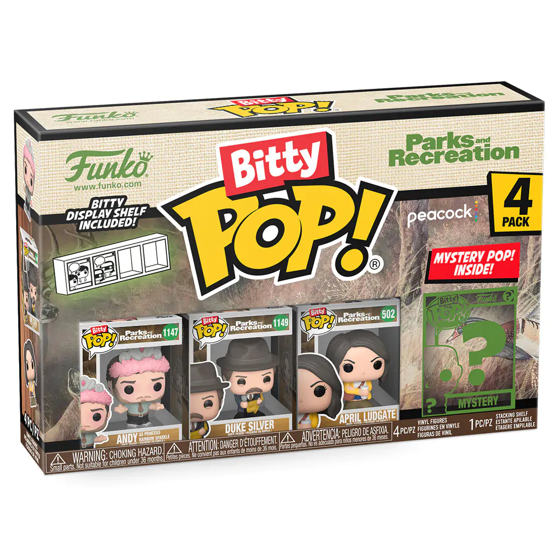 Blister 4 figurine Bitty Funko POP Park and Recreation Andy poza produsului