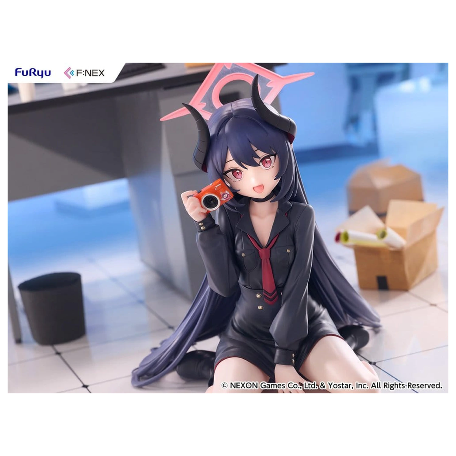 Blue Archive F:NEX Figura PVC 1/7 Chiaki Memorial lobby Ver. 38 cm poza produsului