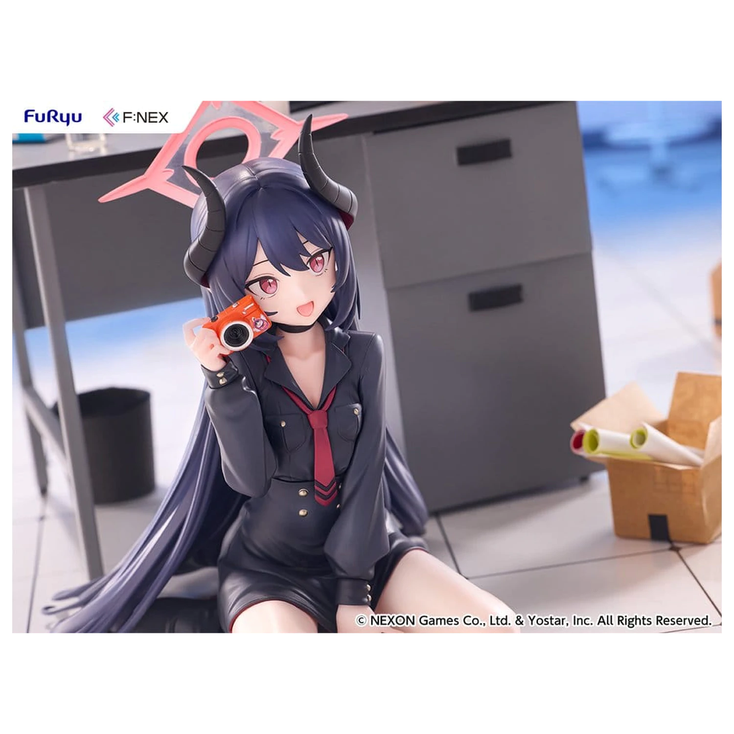 Blue Archive F:NEX Figura PVC 1/7 Chiaki Memorial lobby Ver. 38 cm poza produsului