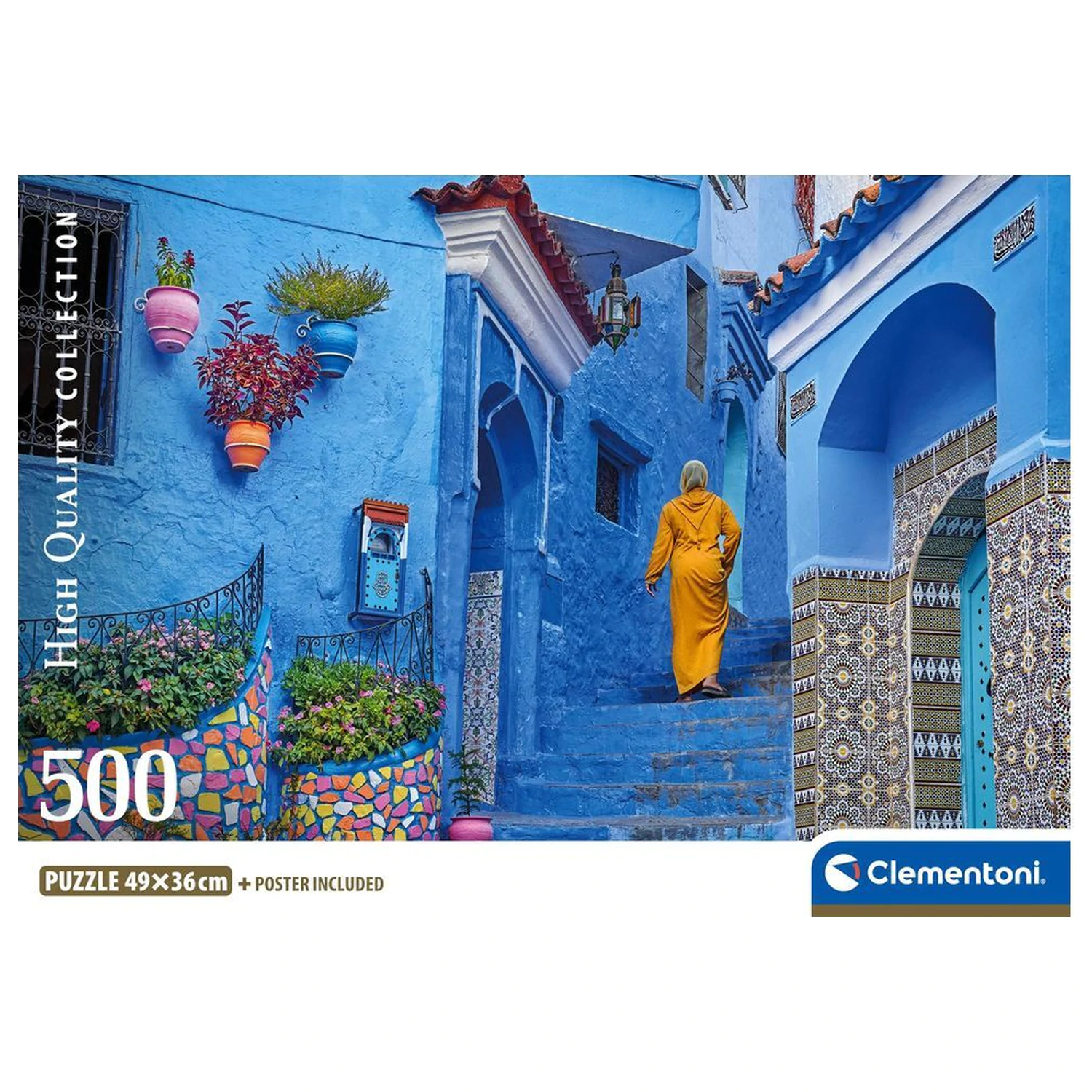 Blue Street Of Chefchaouen puzzle 500 piese poza produsului