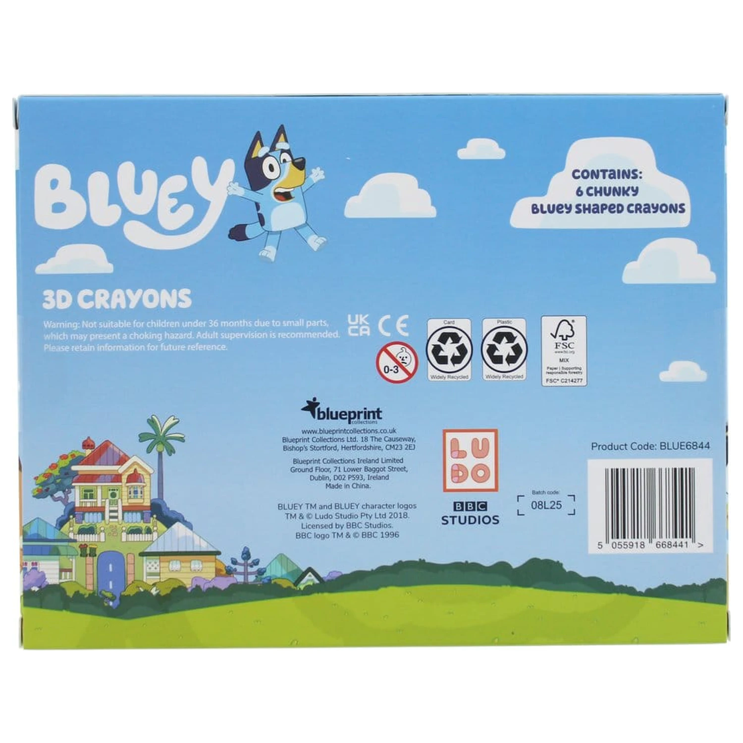 Bluey Cretă cerată 6 bucăți poza produsului
