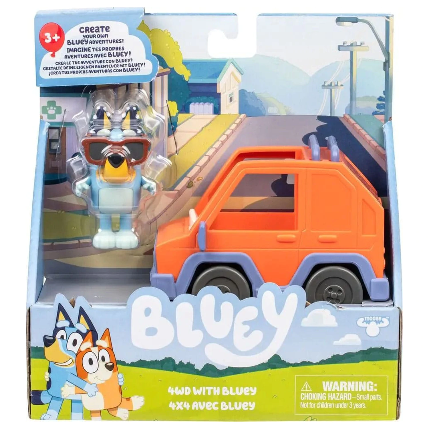 Bluey Mini Figurina Set de Joaca Bluey si Masina 4WD poza produsului
