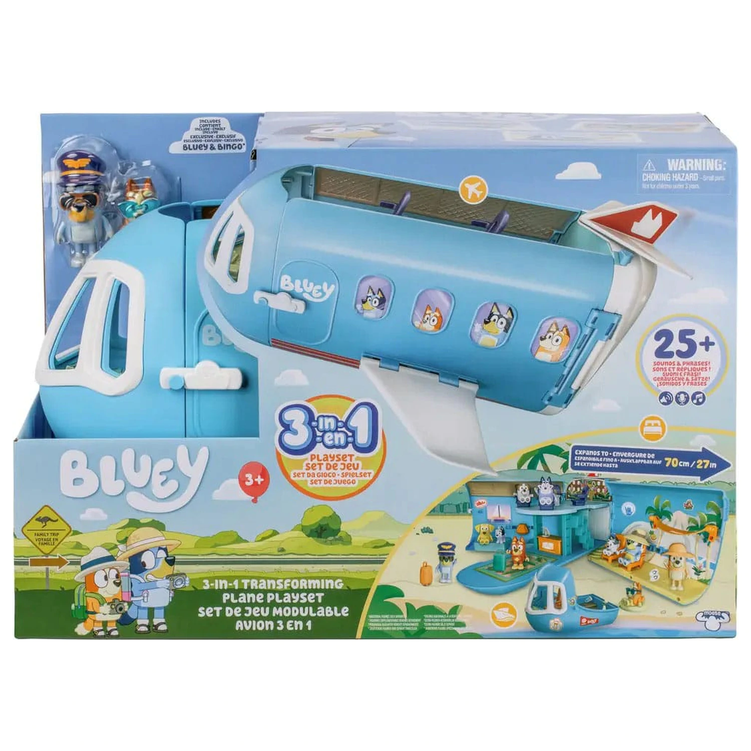 Bluey Mini Figurina Set de Joaca Bluey Holiday Set 3 in 1 poza produsului