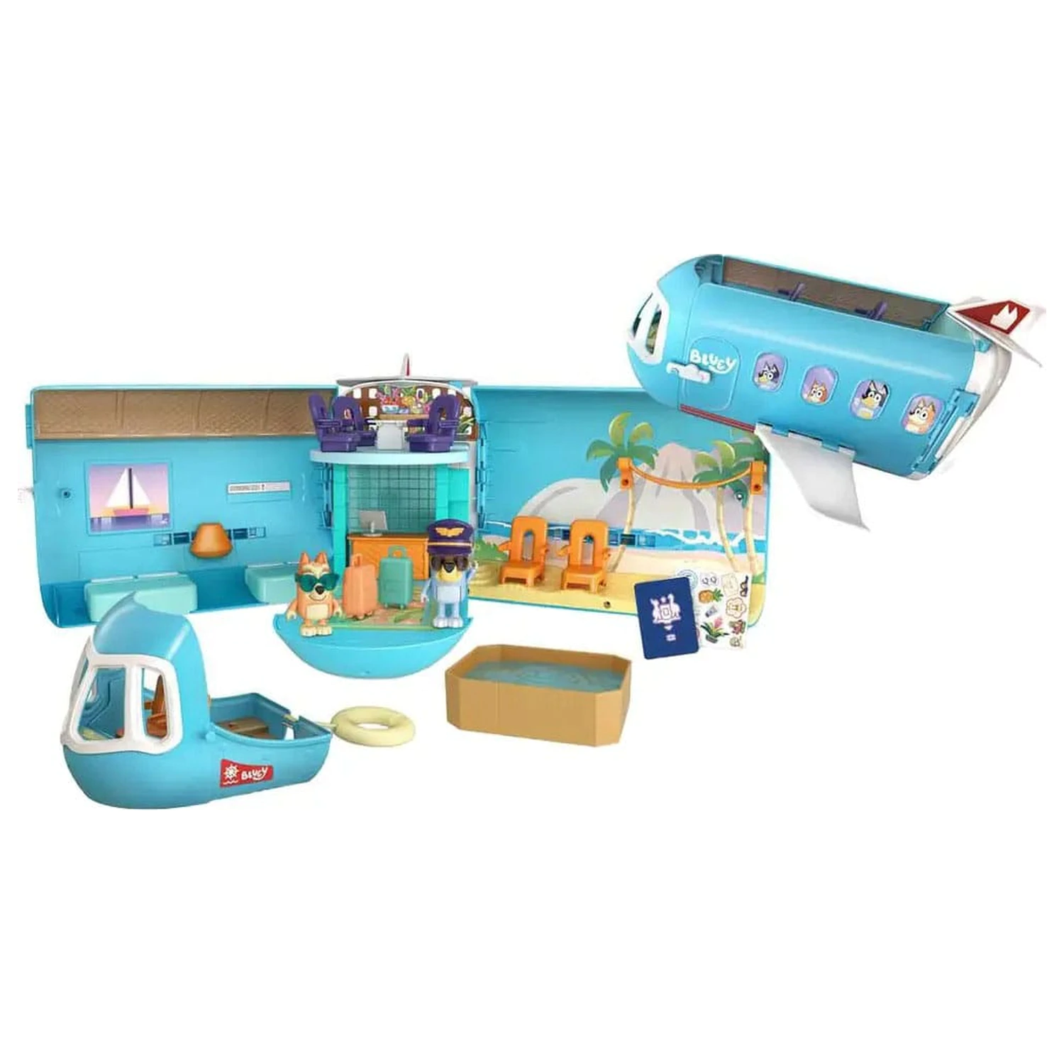 Bluey Mini Figurina Set de Joaca Bluey Holiday Set 3 in 1 poza produsului