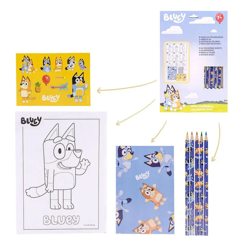 Set de papetărie de colorat Bluey poza produsului