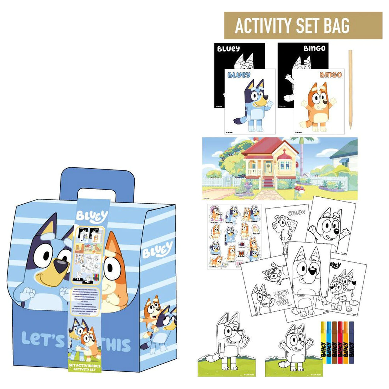 Bluey set rucsac de colorat poza produsului