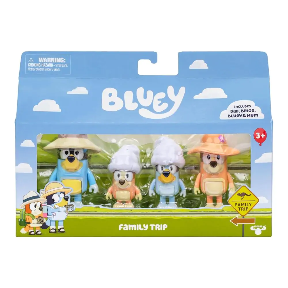 Bluey Family Trip pack 4 figurine poza produsului