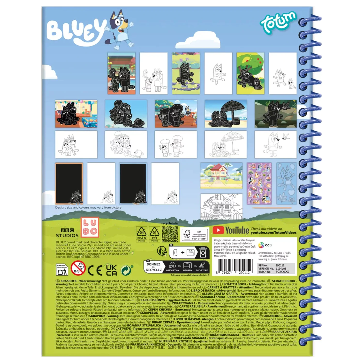 Bluey Fun Scratch Art Kit si Set de activitati poza produsului