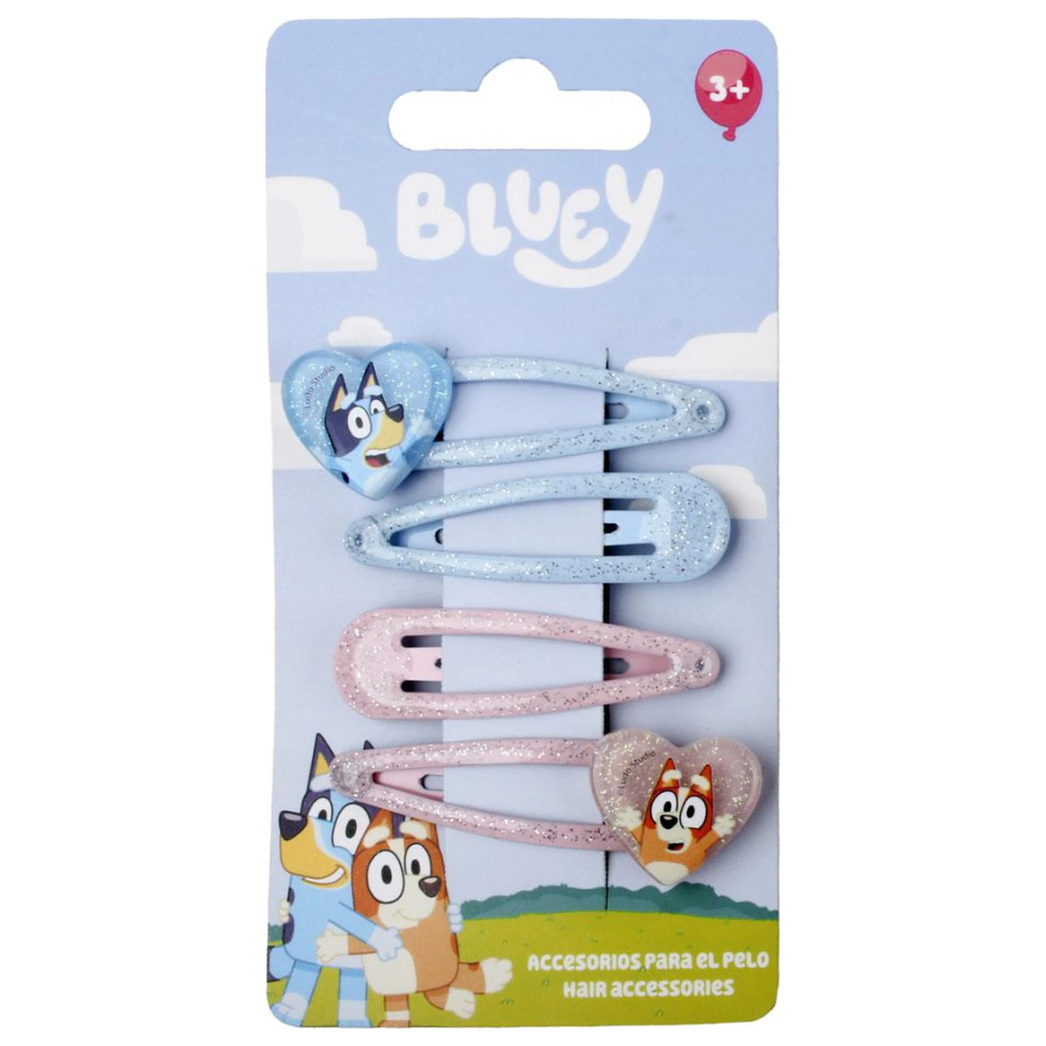 Bluey Heart Agrafă de păr Set 4 buc. poza produsului